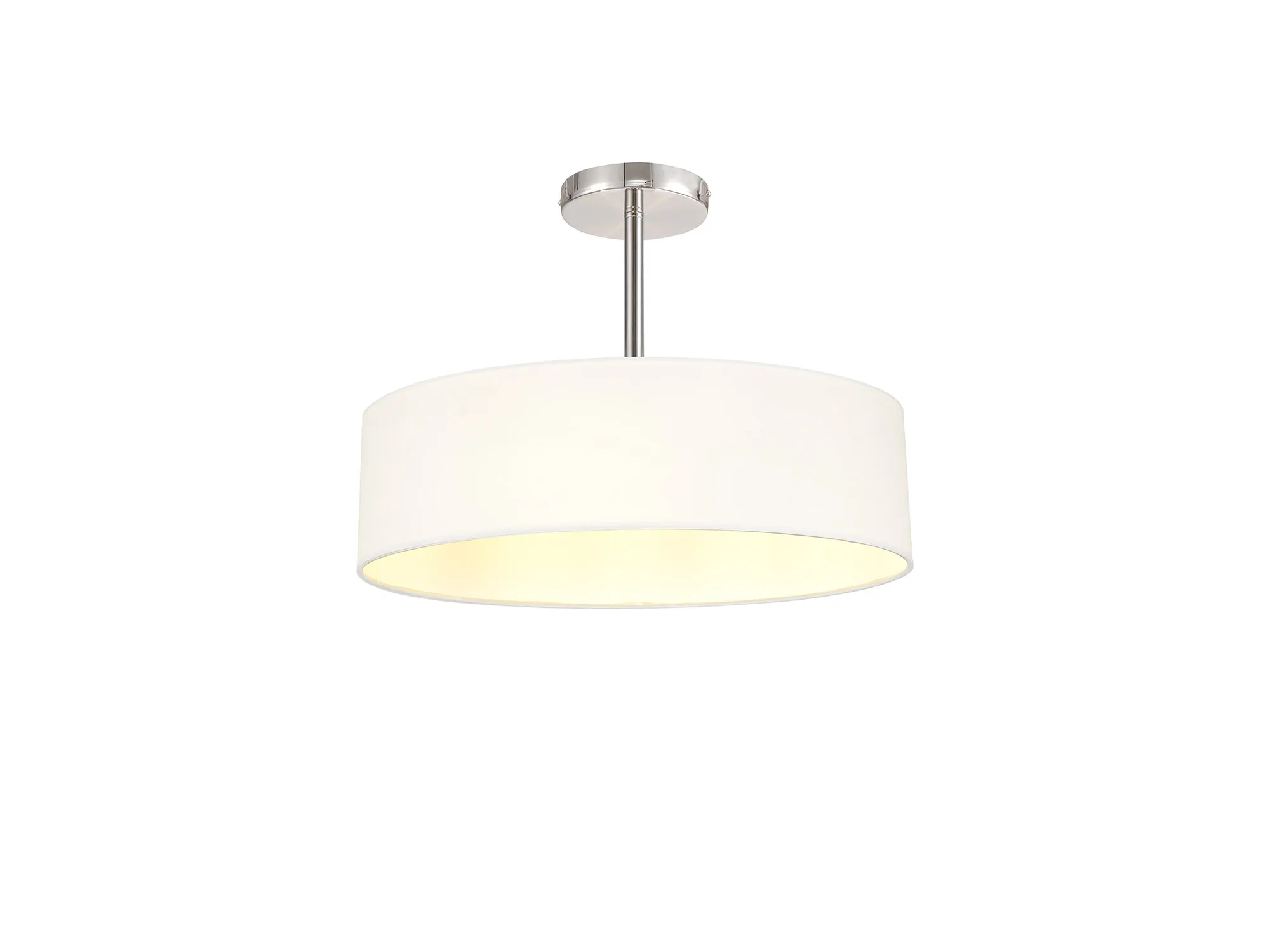 DK0727  Baymont 45cm Semi Flush 5 Light Polished Chrome, White